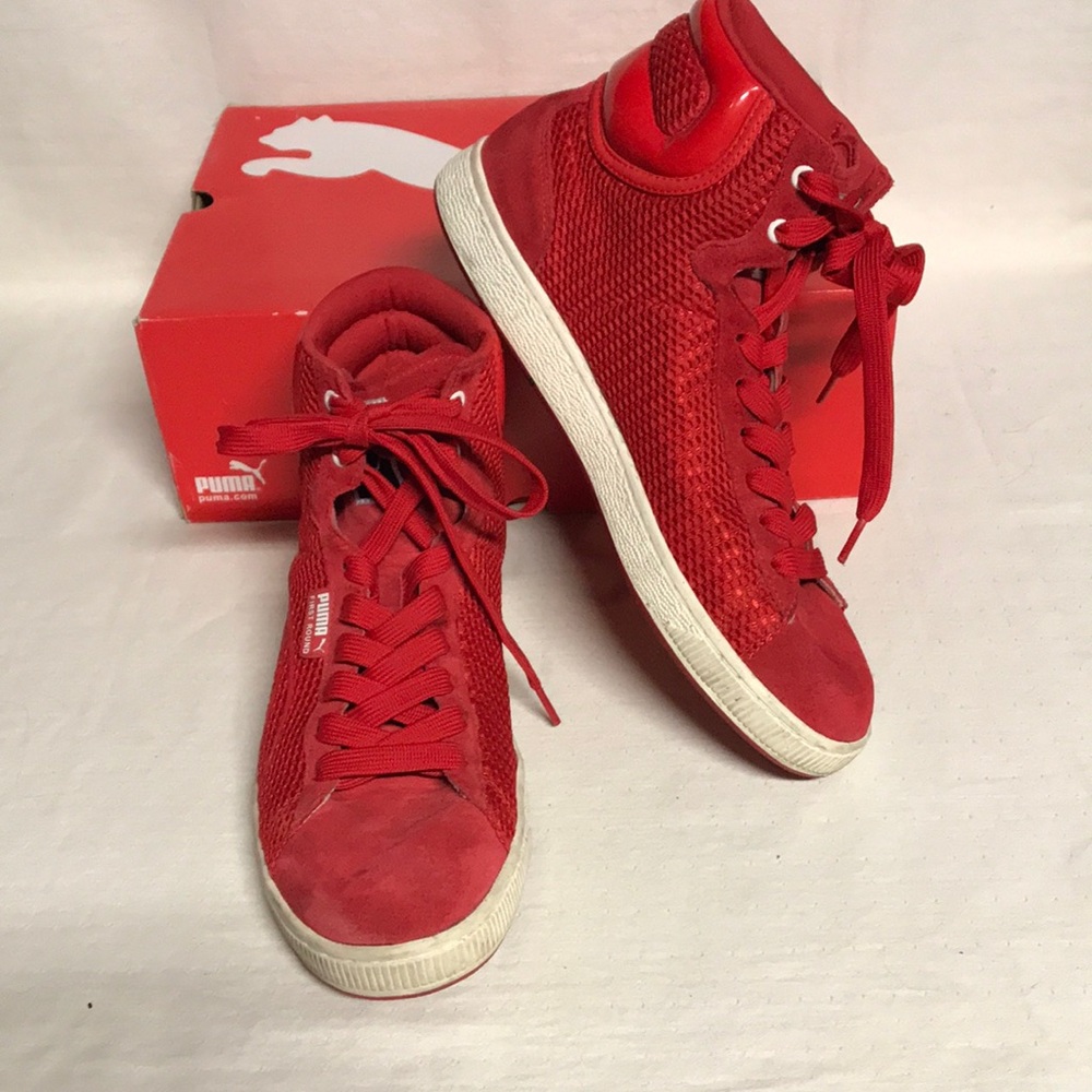 Mens Puma First Round Mesh High Risk Red-High Risk Red Size 13